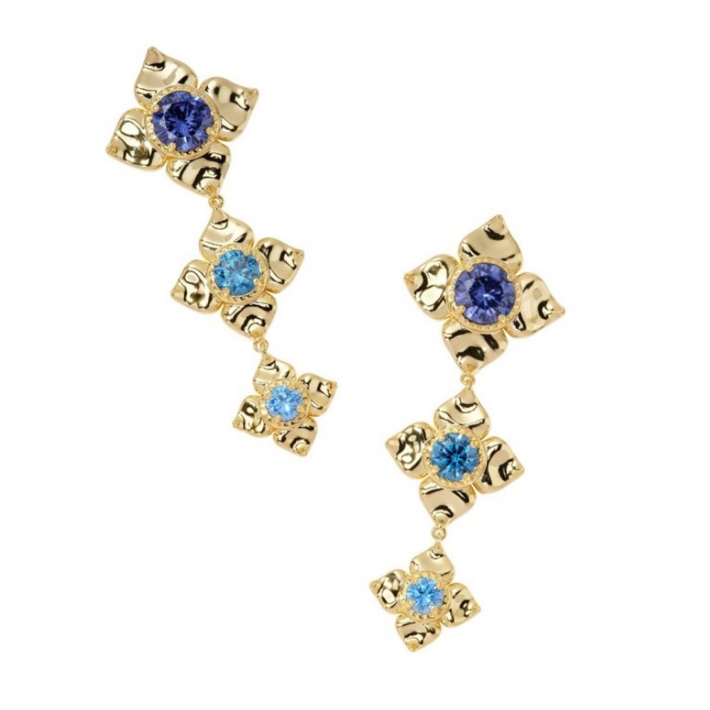 Kendra Scott Lily Mix 14K Gold Over Brass
Statement Earrings - Pink or Blue NWT